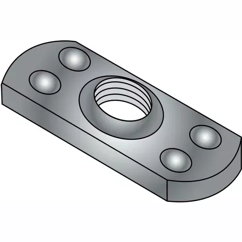 1/4-20Multi Projection Tab Weld Nut Plain, Pkg of 1000