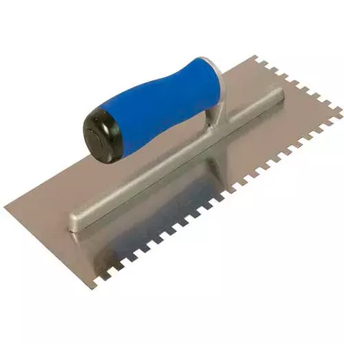 1-4-square-notched-trowel-comfort-grip-handle 1/4" Square Notched Trowel, Comfort Grip Handle