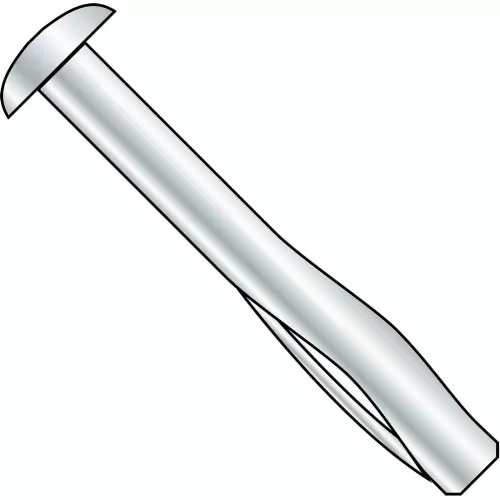 1/4X1 1/4Round Head Split Drive Anchor Zinc, Pkg of 100