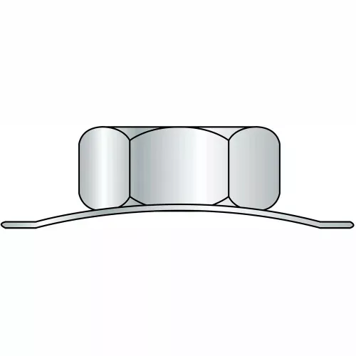 10-32Conical KKep Lock Nut Zinc Bake, Pkg of 5000