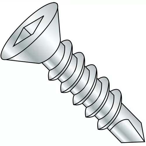 10-x-1-1-2-square-drive-flat-head-full-thread-self-drilling-screw-zinc-pkg-3000 #10 x 1-1/2 Square Drive Flat Head Full Thread Self Drilling Screw Zinc - Pkg of 3000