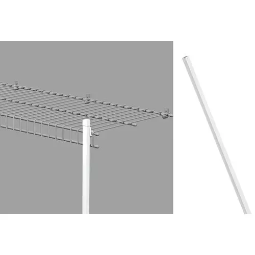 100900-white-wire-closet-shelf-84-support-pole 100900 White Wire Closet Shelf 84" Support Pole