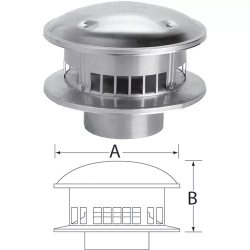 105800-selkirk-rv-gas-vent-cap 105800 SELKIRK RV Gas Vent Cap