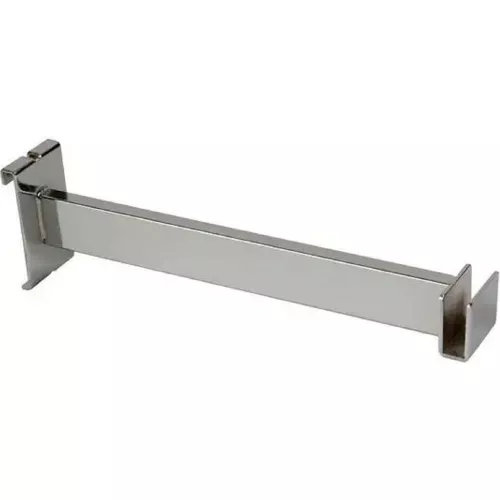 12-l-hangrail-bracket-to-hold-rectangular-tubing-chrome-pkg-qty-24 12"L Hangrail Bracket To Hold Rectangular Tubing - Chrome - Pkg Qty 24