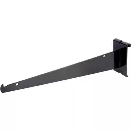 12" Shelf Bracket - Semi-Gloss Black - Pkg Qty 48