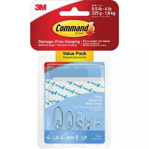 17200clr-es-16pk-command-clear-adhesive-strip 17200CLR-ES-16PK Command Clear Adhesive Strip