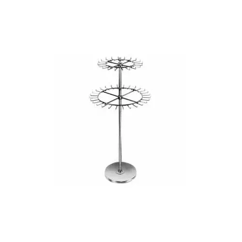 2-tier-revolving-belt-rack-chrome 2-Tier Revolving Belt Rack - Chrome