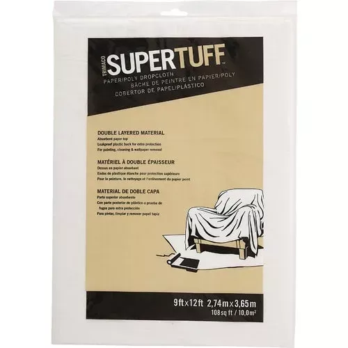 2301-trimaco-supertuff-plastic-paper-combination-drop-cloth 2301 Trimaco SuperTuff Plastic And Paper Combination Drop Cloth