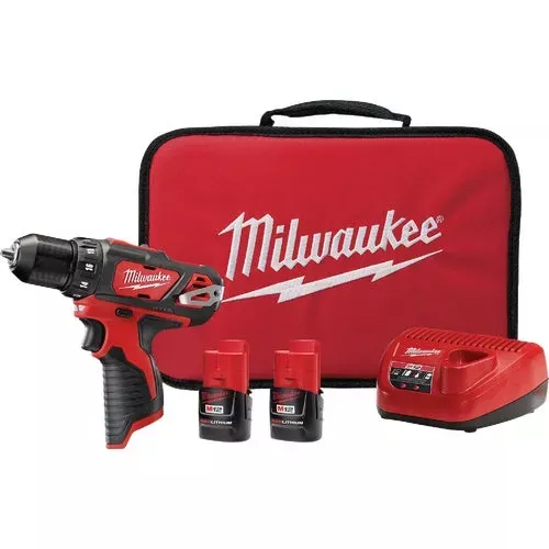 2407-22-milwaukee-m12-lithium-ion-cordless-drill-kit 2407-22 Milwaukee M12 Lithium-Ion Cordless Drill Kit