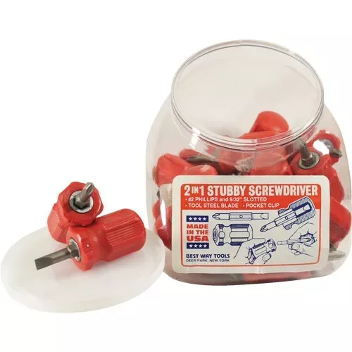 26061-best-way-tools-2-in-1-stubby-multi-bit-screwdriver 26061 Best Way Tools 2-in-1 Stubby Multi-Bit Screwdriver