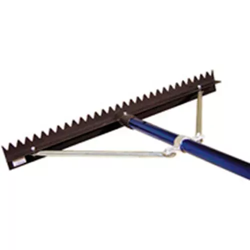 36" Sharp tooth Lute Rake, 8' Snap Handle