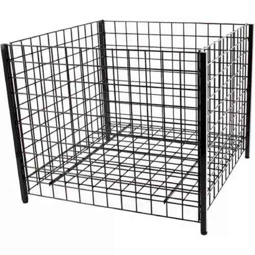 36-square-grid-dump-bin-semi-gloss-black 36" Square Grid Dump Bin - Semi-Gloss Black