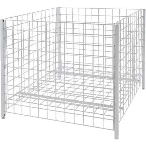 36-square-grid-dump-bin-semi-gloss-white 36" Square Grid Dump Bin - Semi-Gloss White