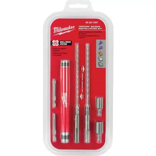 48-20-7497-milwaukee-sds-plus-tapcon-rotary-hammer-drill-bit-set 48-20-7497 Milwaukee SDS-Plus Tapcon Rotary Hammer Drill Bit Set