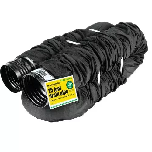 50510-amerimax-flex-drain-4-in-expandable-perforated-drain-pipe-with-sock 50510 Amerimax FLEX-Drain 4 In. Expandable Perforated Drain Pipe With Sock
