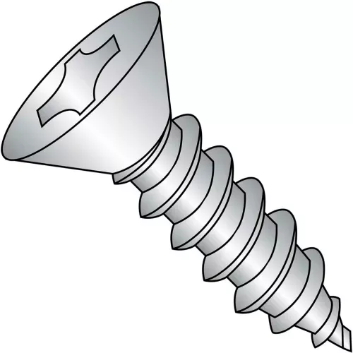 6-x-3-8-phillips-flat-self-tapping-screw-type-fully-threaded-18-8-stainless-stee #6 x 3/8 Phillips Flat Self Tapping Screw Type A Fully Threaded 18-8 Stainless Steel - Pkg of 5000