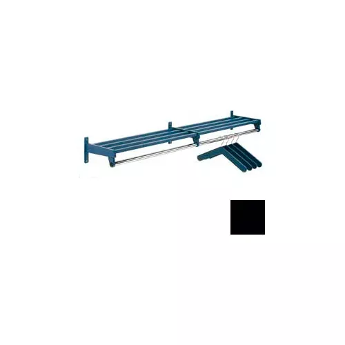 72-w-wall-mounted-hanger-style-coat-rack-black 72"W Wall Mounted Hanger Style Coat Rack, Black