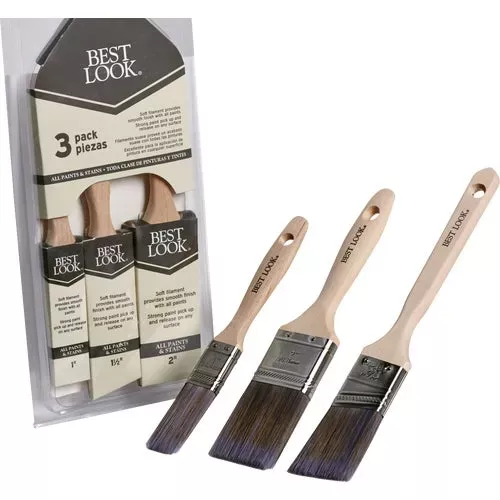 789604-best-look-3-piece-polyester-paint-brush-set 789604 Best Look 3-Piece Polyester Paint Brush Set