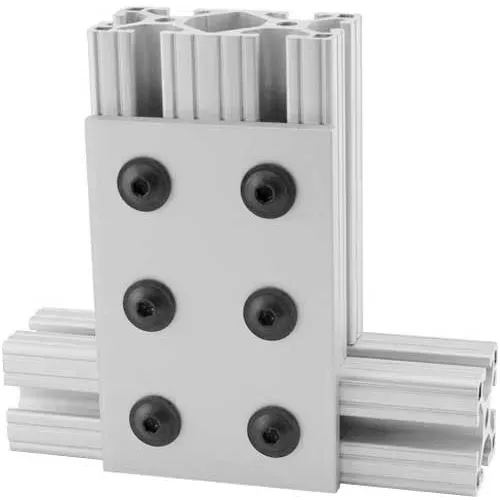 80/20 4166 10 S 6 Hole Rectangular Flat Plate, 3" L