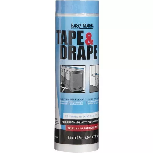 949560-trimaco-tape-drape-pre-taped-plastic-dropcloth 949560 Trimaco Tape & Drape Pre-Taped Plastic Dropcloth