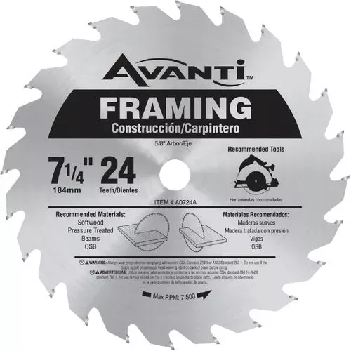 a0724a-avanti-circular-saw-blade A0724A Avanti Circular Saw Blade
