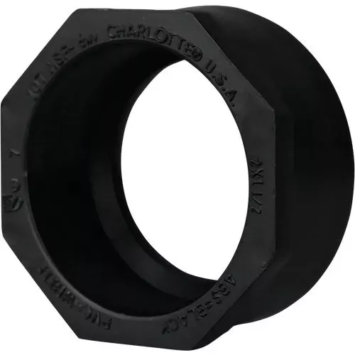 abs-001071200ha-charlotte-pipe-reducing-abs-bushing-spigot-x-hub ABS 001071200HA Charlotte Pipe Reducing ABS Bushing, Spigot x Hub