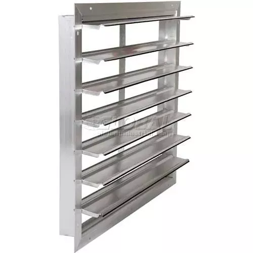 aluminum-wall-exhaust-shutter-front-flange-42-easr-mf-42 Aluminum Wall Exhaust Shutter, Front Flange 42" - EASR-MF 42