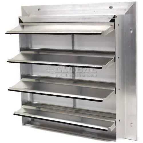 aluminum-wall-exhaust-shutter-rear-flange-20-eas-mf-20 Aluminum Wall Exhaust Shutter, Rear Flange 20" - EAS-MF 20