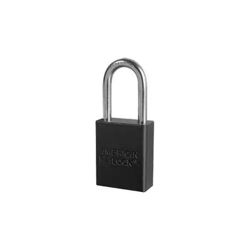 american-lock-no-a1106blk-solid-aluminum-rectangular-padlock-black-pkg-qty-12 American Lock No. A1106BLK Solid Aluminum Rectangular Padlock - Black - Pkg Qty 12