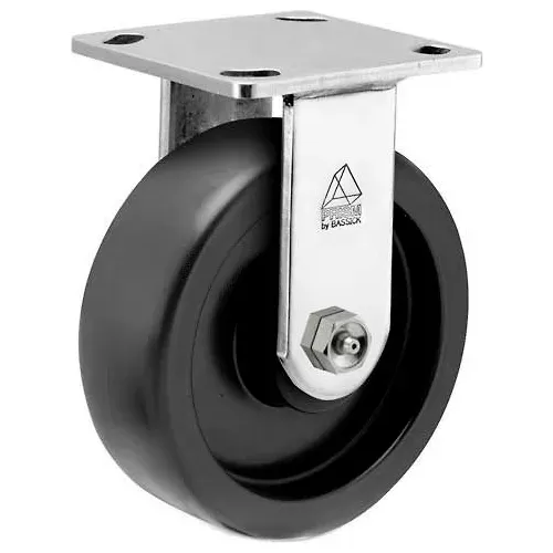 bassick-prism-stainless-steel-rigid-caster-polyolefin-5-dia Bassick Prism Stainless Steel Rigid Caster - Polyolefin - 5" Dia.