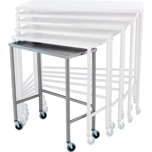 blickman-stainless-steel-nesting-mobile-instrument-table-28-w-x-14-d Blickman Stainless Steel Nesting Mobile Instrument Table, 28"W x 14"D