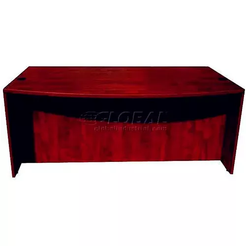 boss-bow-front-desk-shell-71-mahogany Boss Bow Front Desk Shell - 71" - Mahogany