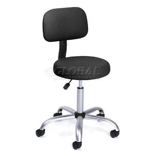boss-medical-stool-with-backrest-vinyl-black Boss Medical Stool with Backrest - Vinyl - Black
