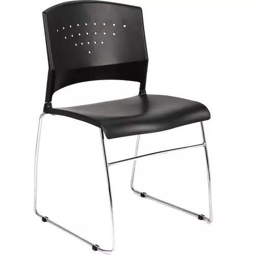 boss-plastic-stacking-chair-black Boss Plastic Stacking Chair - Black