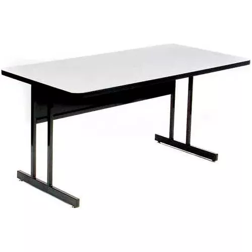Correll Training Table - Laminate - 30" x 48", Gray Granite
