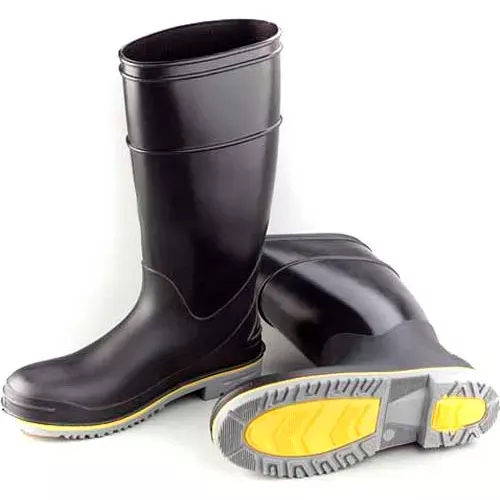 dunlop-men-s-boot-16-flex-3-black-plain-toe-pvc-size-9 Dunlop Men's Boot, 16" Flex 3 Black Plain Toe, PVC, Size 9