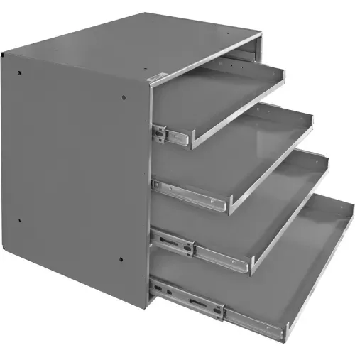 durham-slide-narrow-rack-310b-95-large-compartment-storage-boxes-four-drawers Durham Slide Narrow Rack 310B-95 - For Large Compartment Storage Boxes - Four Drawers