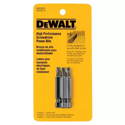 dw2026-dewalt-3-piece-deck-bit-power-screwdriver-bit-set DW2026 DeWalt 3-Piece Deck Bit Power Screwdriver Bit Set