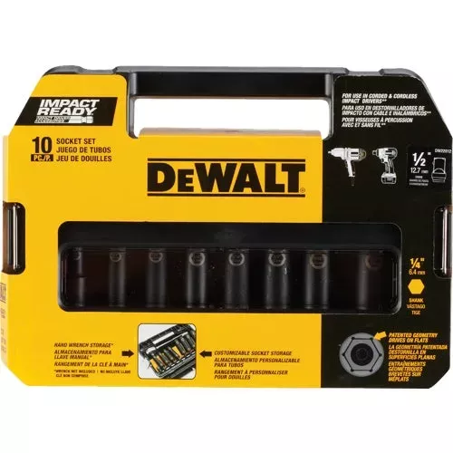 dw22812-dewalt-10-piece-1-2-in-drive-deep-impact-driver-set DW22812 DeWalt 10-Piece 1/2 In. Drive Deep Impact Driver Set