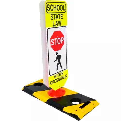 flexible-post-crosswalk-system-school-state-law-stop Flexible Post Crosswalk System, School State Law - Stop