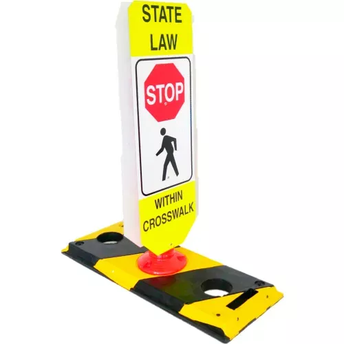 flexible-post-crosswalk-system-state-law-stop Flexible Post Crosswalk System, State Law - Stop