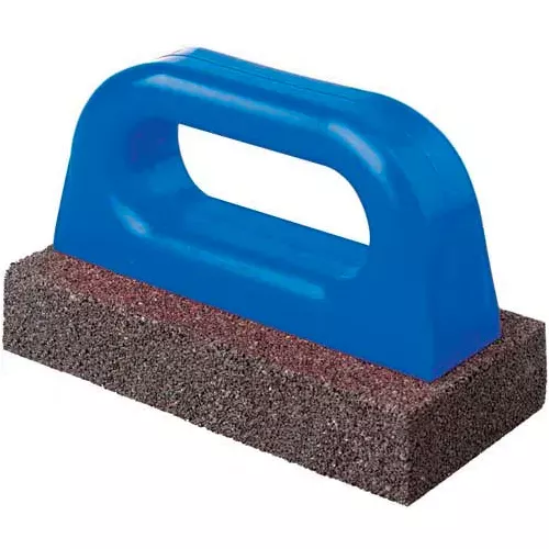 fluted-rub-bricks-solid-float-8-l-x-3-1-2-w-x-1-1-2-h-20-grit-plastic-handle Fluted Rub Bricks Solid Float, 8"L X 3 1/2"W X 1 1/2"H, 20 Grit, Plastic Handle