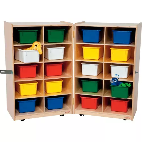 folding-vertical-storage-with-twenty-assorted-trays Folding Vertical Storage with Twenty Assorted Trays