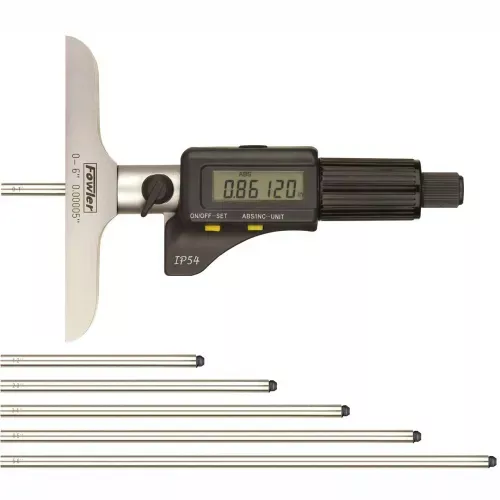 fowler-54-225-456-0-ip54-0-6-150mm-electronic-depth-micrometer Fowler 54-225-456-0 IP54 0-6" / 150MM Electronic Depth Micrometer