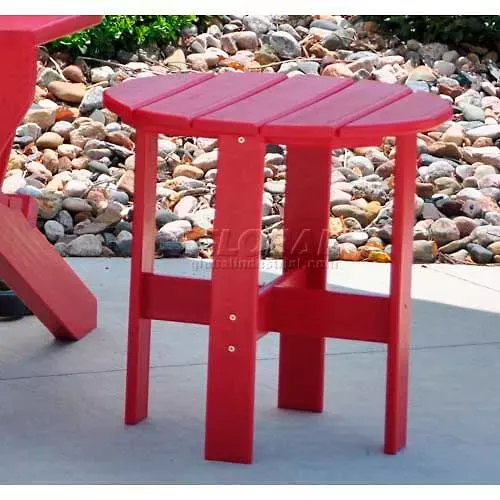 frog-furnishings-traditional-adirondack-recycled-plastic-side-table-red Frog Furnishings Traditional Adirondack Recycled Plastic Side Table, Red