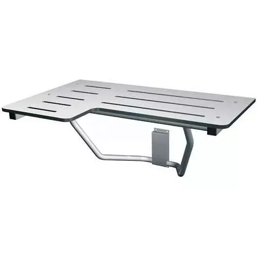 frost-retractable-wall-mounted-shower-seat-stainless-white-975r Frost Retractable Wall Mounted Shower Seat - Stainless/White - 975R