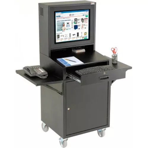 global-industrial-mobile-lcd-computer-cabinet-complete-bundle-black Global Industrial Mobile LCD Computer Cabinet, Complete Bundle, Black