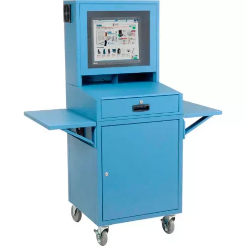global-industrial-mobile-lcd-computer-cabinet-complete-bundle-blue Global Industrial Mobile LCD Computer Cabinet, Complete Bundle, Blue