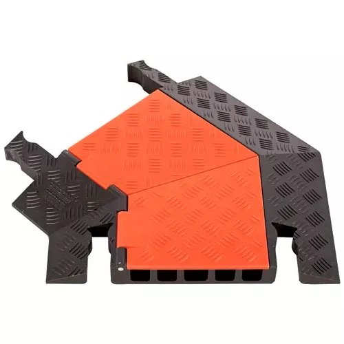 Guard Dog 5 CH 45 Degree Left Turn -Orange Lid/Black Base