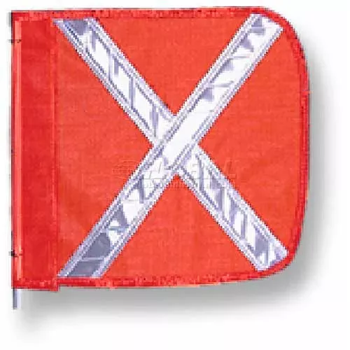 heavy-duty-flag-12-x11-orange-w-white-x Heavy Duty Flag, 12"x11" Orange w/ White X